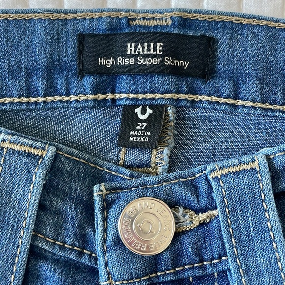 True Religion Halle Super Skinny Highrise Jean size 27 - Picture 4 of 6